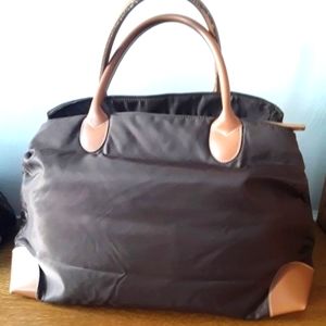 Large Canvas/ F Leather  Weekend/Travel bag